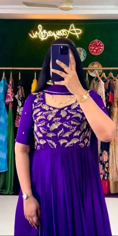 PC 348 Violet color Georgette Embroidered Anarkali Suit Casual, Wedding, Party, Festive, Events . Expected Delivery  4-6 Working Days @1949 | Anarkali Suits, Bollywood Anarkali, Creative-Anarkali, Designer Anarkali, Embroidered Anarkali, Party Wear Anarkali
