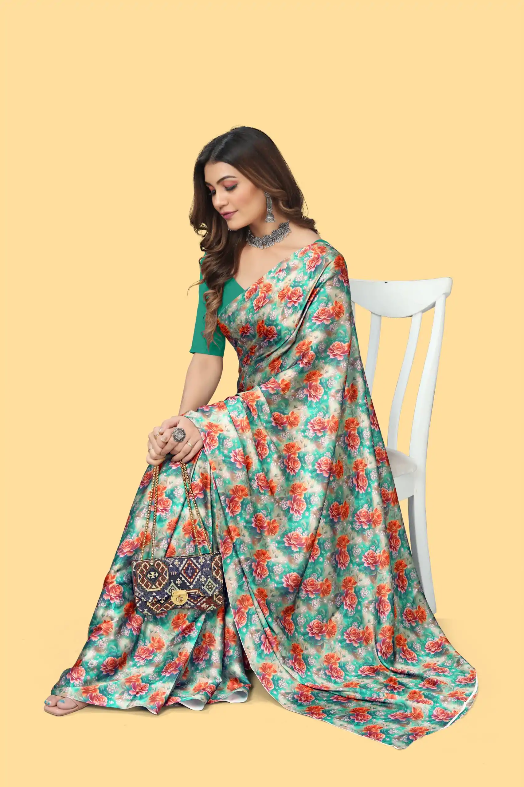Veechis 4D Green Color Heavy Devsena Soft Silk Beautiful Digital Printed Saree Casual, Party Festive, Events. Expected Delivery 4-6 Working Days @1499 | Designer Sarees, Sarees, Bollywood Sarees, Creative Sarees, Embroidered Sarees, Modern Digital sarees, Party Wear Sarees