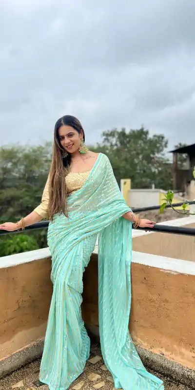 JR 582 Aquamarine Color Georgette Embroidery Sequence Saree Casual, Wedding, Festive, Events Expected Delivery  4-6 Working Days @1649/- | Designer Sarees, Sarees, Bollywood Sarees, Creative Sarees, Embroidered Sarees, Ethnic Saree, Modern Digital sarees, Party Wear Sarees