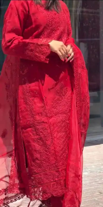 AD 161 Red Color Georgette Embroidery Work Sharara Suit Casual, Wedding, Party, Festive, Events Etc. Expected Delivery 4-6 Working Days @2049/- | Jump Suits, Salwar suit, Casual Suits, Creative suits, Designer Suits, Palazzo Suits, Party Wear Suits, Patiala Suits, Straight Suits