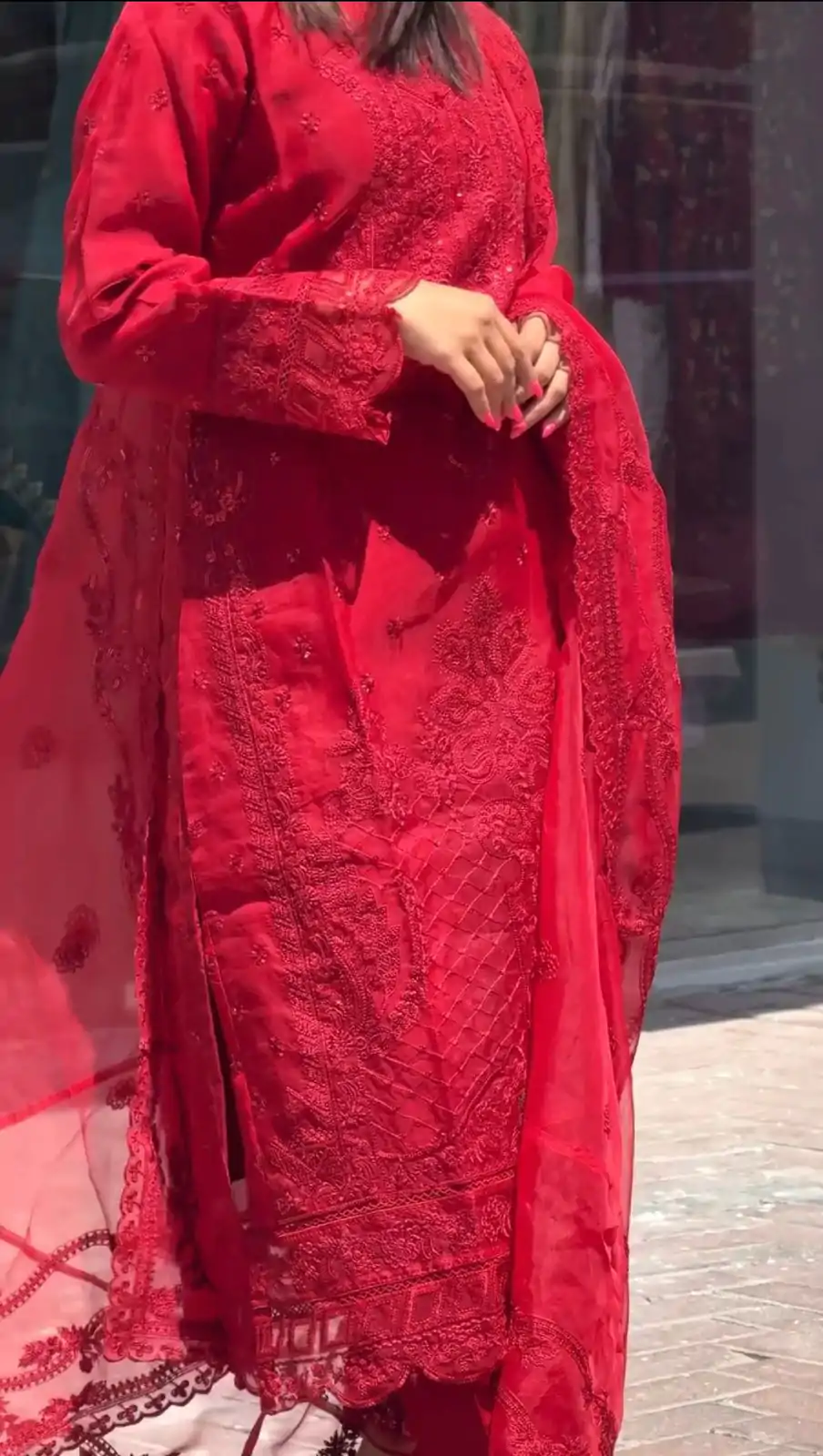 AD 161 Red Color Georgette Embroidery Work Sharara Suit Casual, Wedding, Party, Festive, Events Etc. Expected Delivery 4-6 Working Days @2049/- | Jump Suits, Salwar suit, Casual Suits, Creative suits, Designer Suits, Palazzo Suits, Party Wear Suits, Patiala Suits, Straight Suits