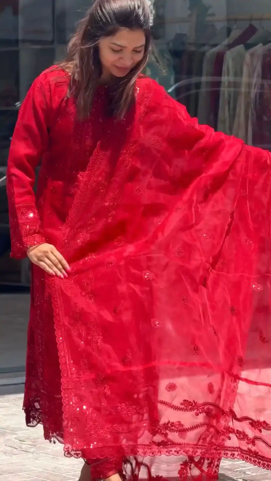 AD 161 Red Color Georgette Embroidery Work Sharara Suit Casual, Wedding, Party, Festive, Events Etc. Expected Delivery 4-6 Working Days @2049/- | Jump Suits, Salwar suit, Casual Suits, Creative suits, Designer Suits, Palazzo Suits, Party Wear Suits, Patiala Suits, Straight Suits