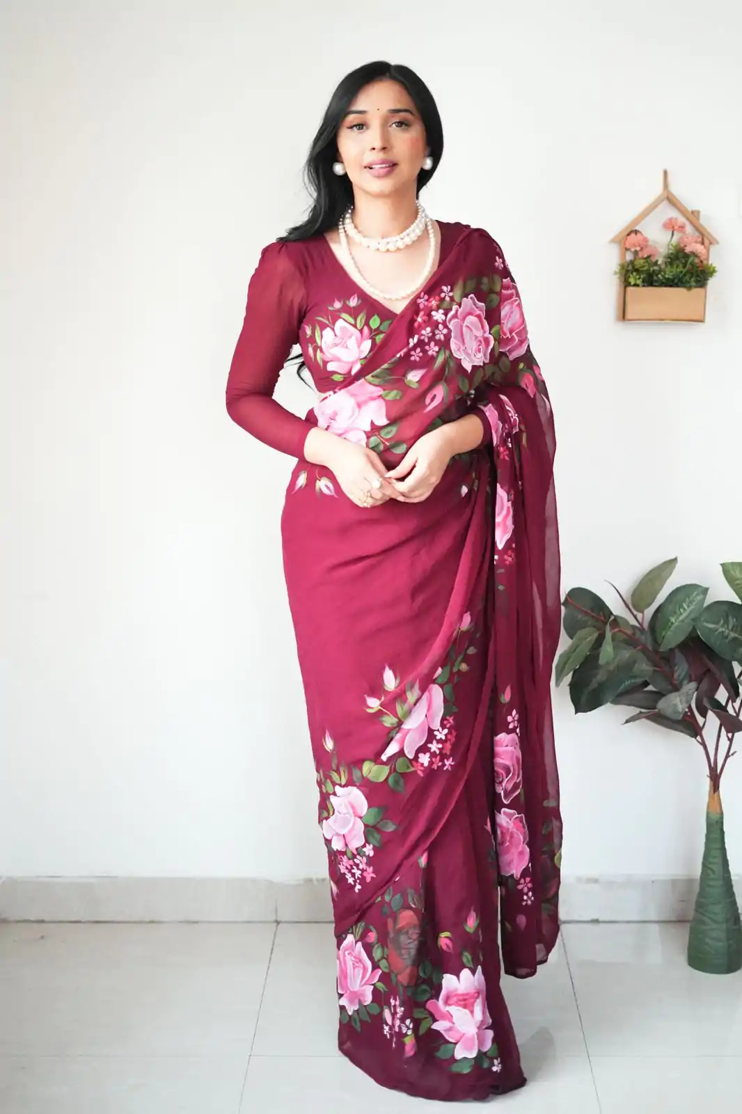 SC 283 Red Color Pure Soft Georgette Silk Design All Over Saree , Party Wear, Events, Festivals Expected Delivery 4-6 Working Days 1599/- | Designer Sarees, Sarees, Bollywood Sarees, Creative Sarees, Embroidered Sarees, Ethnic Saree, Modern Digital sarees, Party Wear Sarees