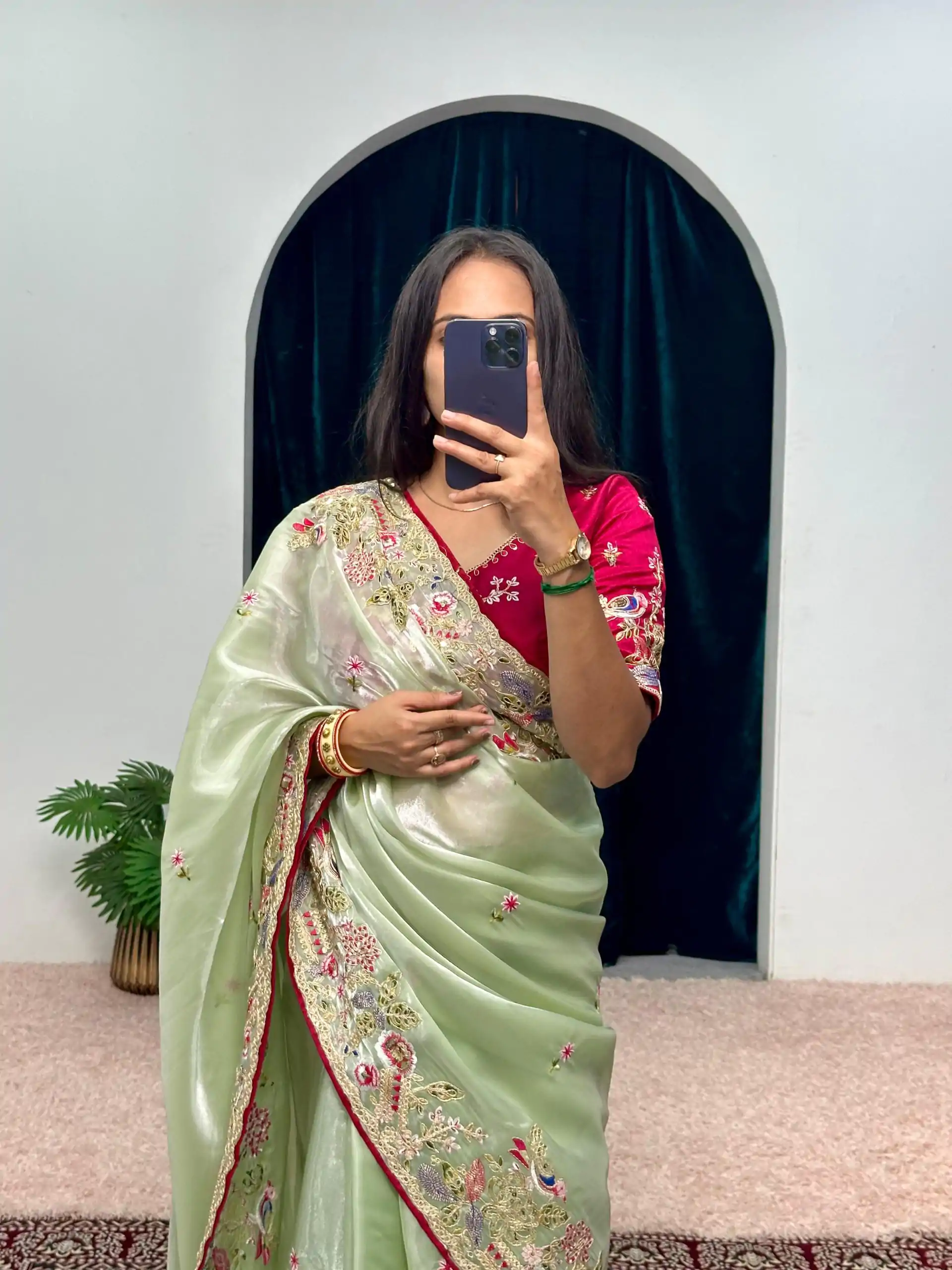 ST 474 Green Color Jimmy Choo Embroidery Sequins Saree Casual, Wedding, Party, Festive, Events Etc. Expected Delivery 4-6 Working Days @2449/- | Designer Sarees, Sarees, Bollywood Sarees, Creative Sarees, Embroidered Sarees, Ethnic Saree, Modern Digital sarees, Party Wear Sarees