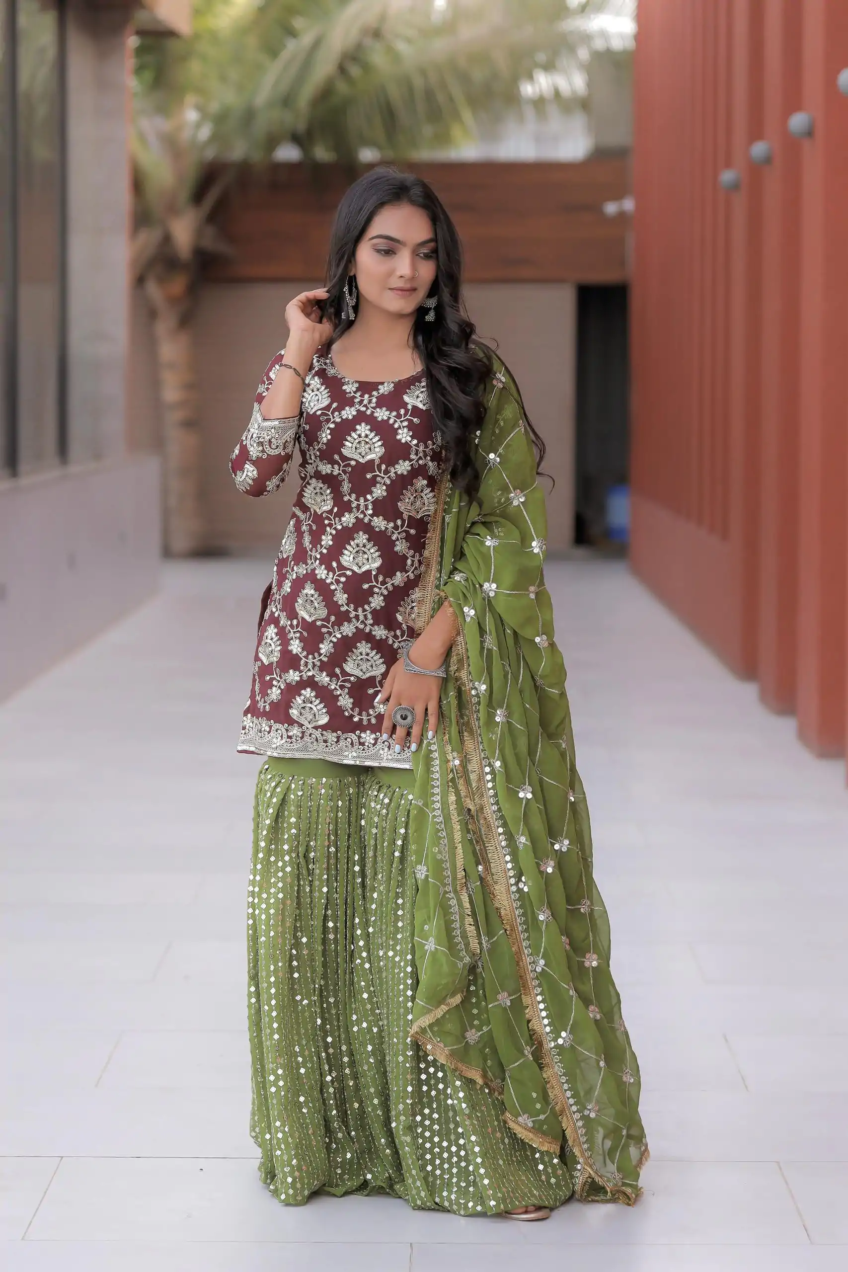 NF 1144 Maroon Color Georgette Embroidery Sequence Salwar Suit Casual, Wedding, Party, Festive, Events . Expected Delivery  4-6 Working Days @2149 | Salwar suit, Casual Suits, Creative suits, Designer Suits, Palazzo Suits, Party Wear Suits, Patiala Suits, Straight Suits