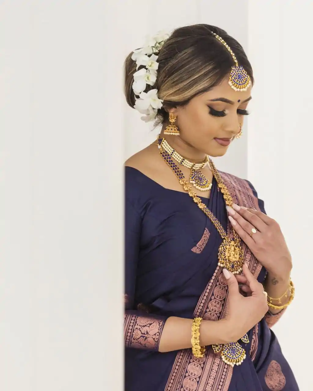 KP 4003 Navy Blue Color Soft Lichi Silk Jacquard On All Over Saree Casual, Party Wear, Wedding, Events Etc. Expected Delivery 4-6 Working Days @1349/- | Designer Sarees, Sarees, Bollywood Sarees, Creative Sarees, Embroidered Sarees, Ethnic Saree, Modern Digital sarees, Party Wear Sarees
