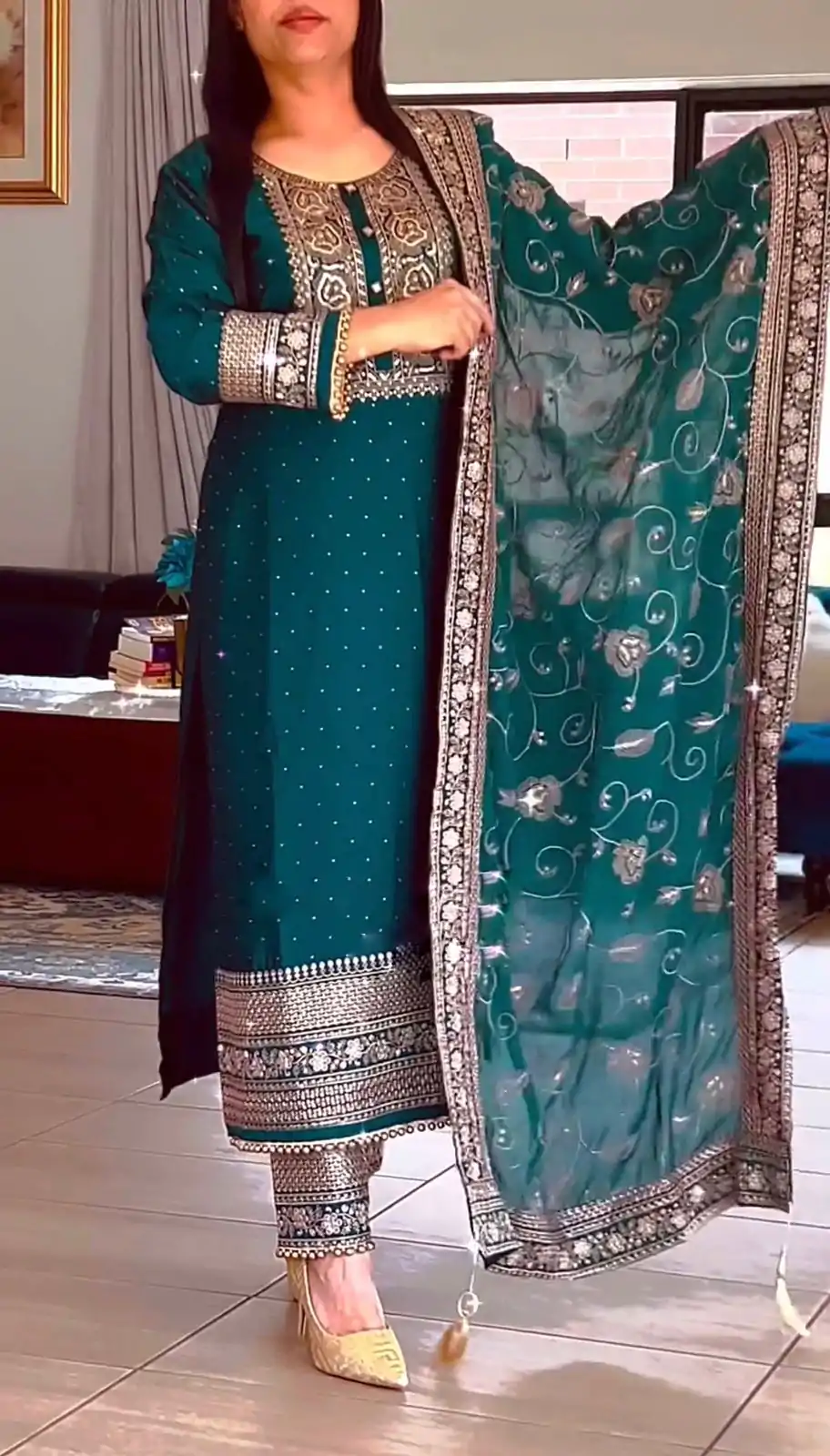 SRK 5165 Peacock Green Color Georgette Embroidery Salwar Suit Wedding, Party, Festive, Events Expected Delivery 4-6 Working Days @ 2399/- | Salwar suit, Casual Suits, Creative suits, Designer Suits, Palazzo Suits, Party Wear Suits, Patiala Suits, Straight Suits