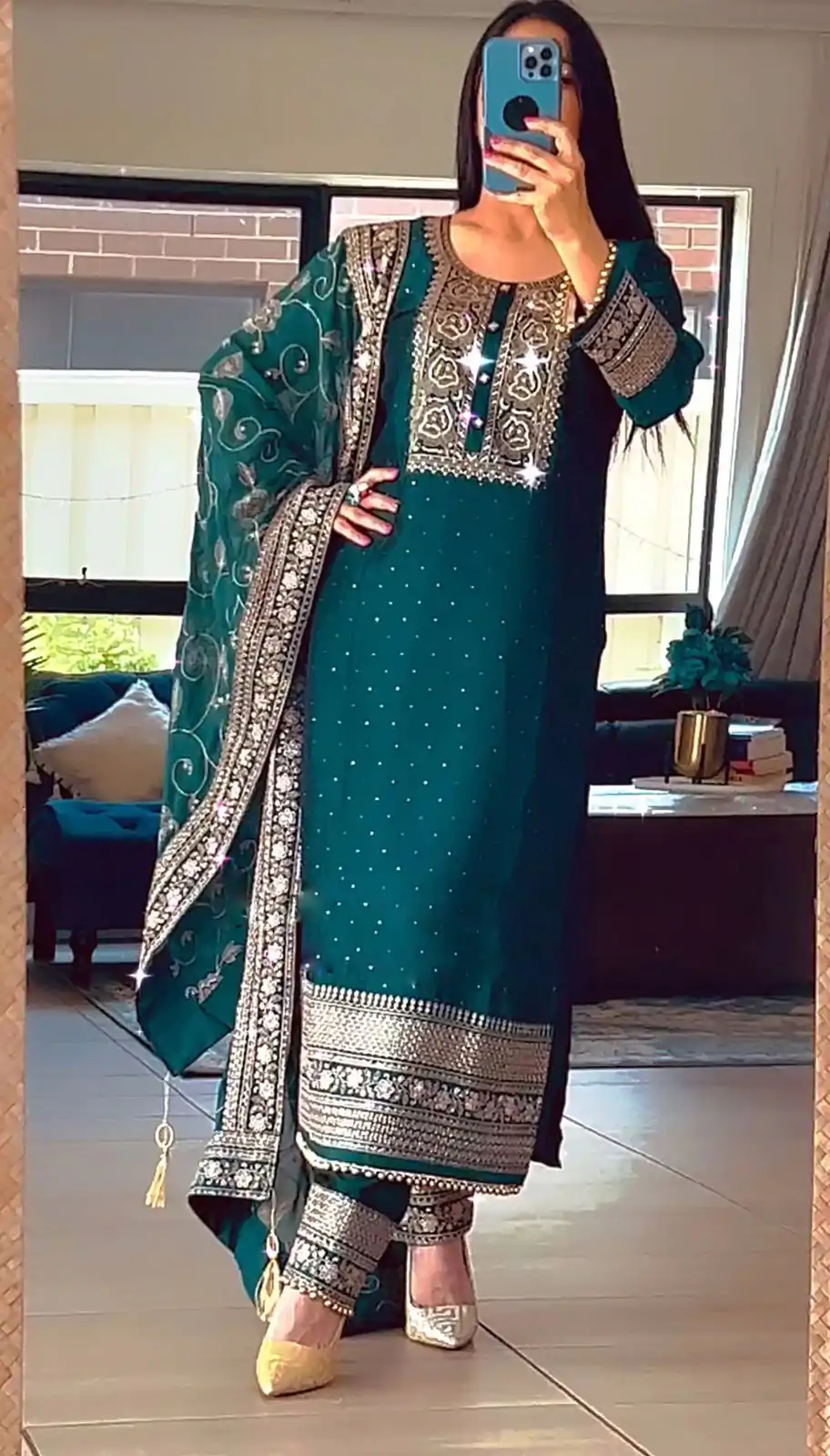 SRK 5165 Peacock Green Color Georgette Embroidery Salwar Suit Wedding, Party, Festive, Events Expected Delivery 4-6 Working Days @ 2399/- | Salwar suit, Casual Suits, Creative suits, Designer Suits, Palazzo Suits, Party Wear Suits, Patiala Suits, Straight Suits