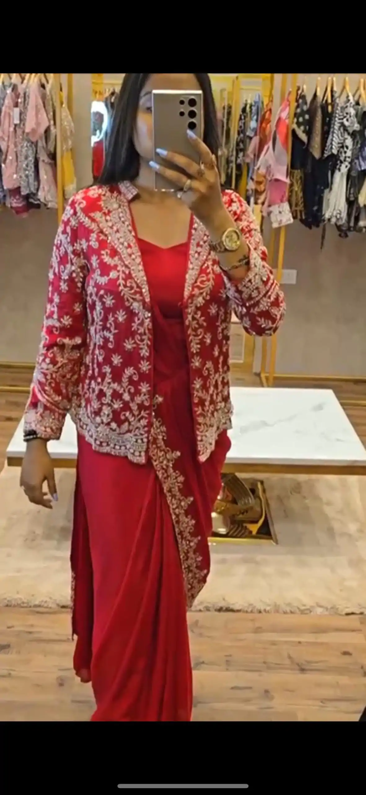ST 1054 Pink  Color Chinon Embroidery Work Koti And Saree Casual, Wedding, Party, Festive, Events Etc. Expected Delivery 4-6 Working Days @2399/- | Designer Sarees, Sarees, Bollywood Sarees, Creative Sarees, Embroidered Sarees, Ethnic Saree, Modern Digital sarees, Party Wear Sarees
