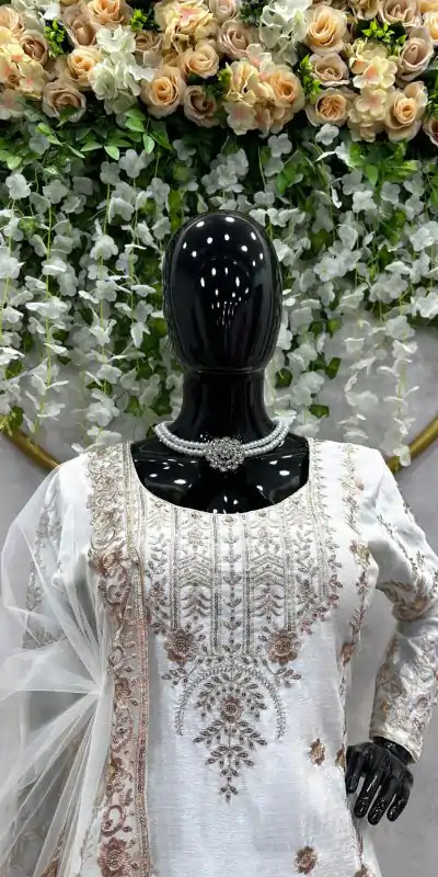 RTC 5720 White Color Chinon Silk Thread Sequence Work Salwar Suit Wedding, Party, Festive, Events Etc. Expected Delivery 4-6 Working Days @2499/- | Salwar suit, Casual Suits, Creative suits, Designer Suits, Palazzo Suits, Patiala Suits, Straight Suits