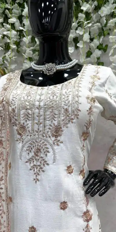 RTC 5720 White Color Chinon Silk Thread Sequence Work Salwar Suit Wedding, Party, Festive, Events Etc. Expected Delivery 4-6 Working Days @2499/- | Salwar suit, Casual Suits, Creative suits, Designer Suits, Palazzo Suits, Patiala Suits, Straight Suits