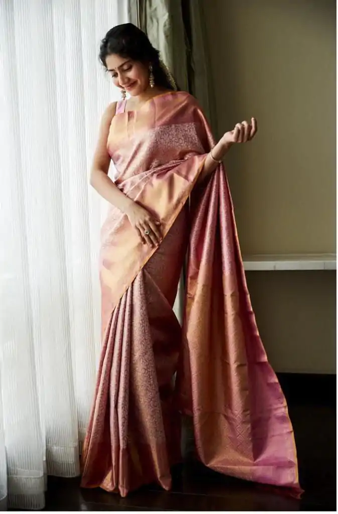KP 4048 Peach Color Soft Lichi Silk Jacquard On All Over Saree Casual, Party Wear, Wedding, Events Etc. Expected Delivery 4-6 Working Days @1449/- | Designer Sarees, Sarees, Bollywood Sarees, Creative Sarees, Embroidered Sarees, Ethnic Saree, Modern Digital sarees, Party Wear Sarees