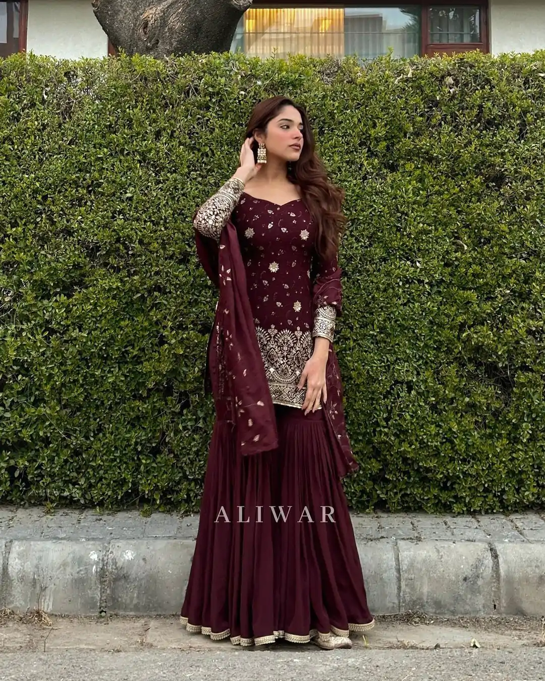 SSR 470 Maroon Color Georgette Embroidery Sequence Salwar Suit Wedding, Party, Festive, Events Expected Delivery 4-6 Working Days @ 1949/- Only | Salwar suit, Casual Suits, Creative suits, Designer Suits, Party Wear Suits, Straight Suits