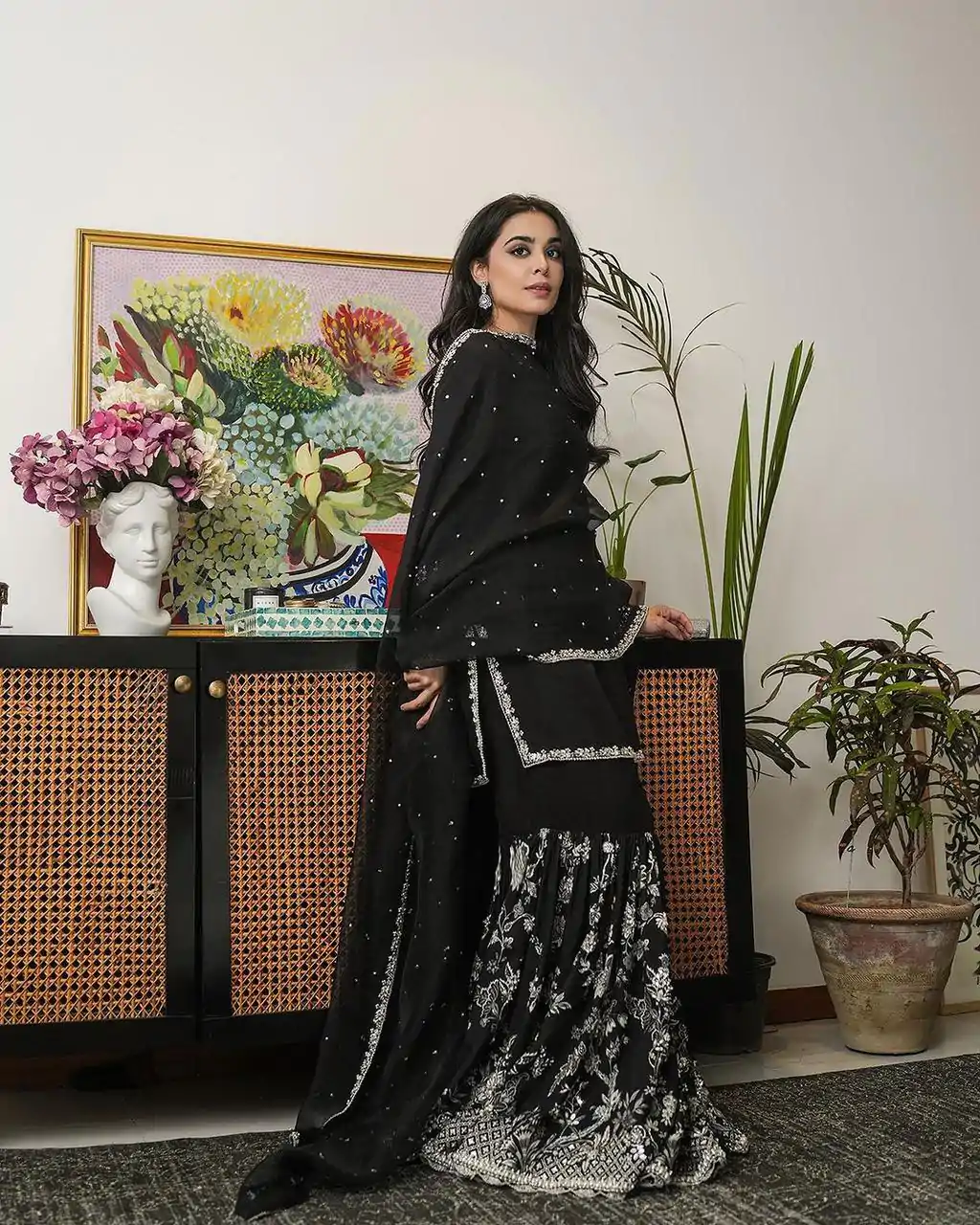 RTC 5718 Black Color Foix Georgette Thread Sequence Work Salwar Suit Wedding, Party, Festive, Events Etc. Expected Delivery 4-6 Working Days @2099/- | Jump Suits, Salwar suit, Casual Suits, Creative suits, Designer Suits, Palazzo Suits, Party Wear Suits, Patiala Suits, Straight Suits