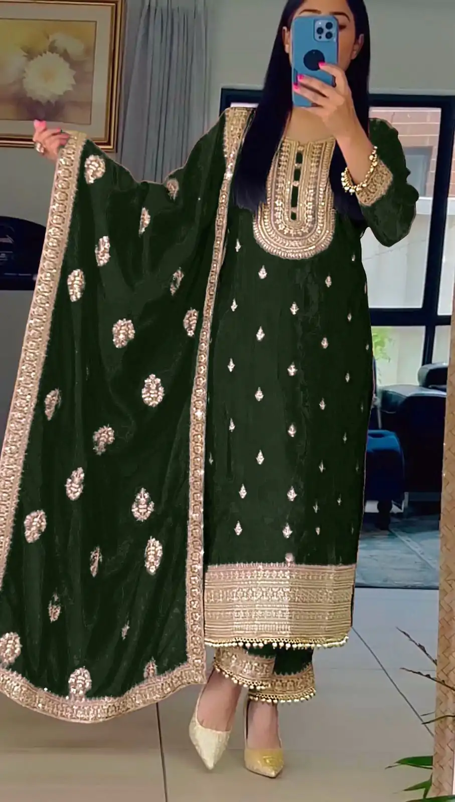 SRK 5162 Green Color Faux Georgette Embroidery Salwar Suit Wedding, Party, Festive, Events Expected Delivery 4-6 Working Days @ 1999/- | Salwar suit, Casual Suits, Creative suits, Designer Suits, Palazzo Suits, Party Wear Suits, Patiala Suits, Straight Suits