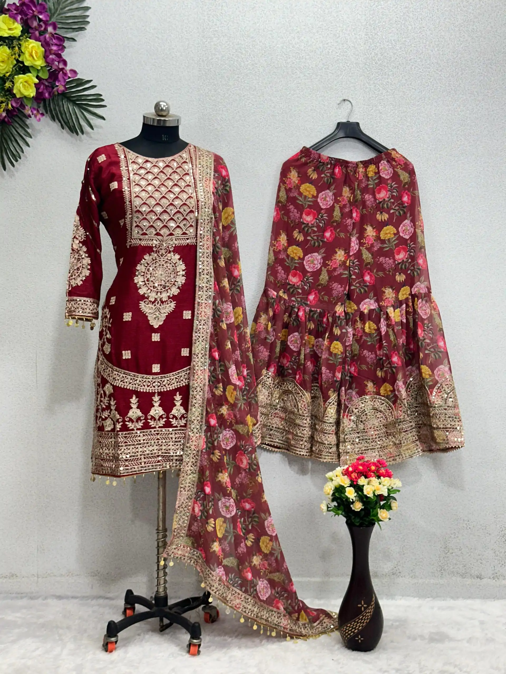 KF 1640 Maroon Color Heavy Chinon Silk Sequins Work Salwar Suit Wedding, Party, Festive, Events Etc.  Expected Delivery 4-6 Working Days @2399/-Only | Salwar suit, Casual Suits, Creative suits, Designer Suits, Palazzo Suits, Party Wear Suits, Straight Suits