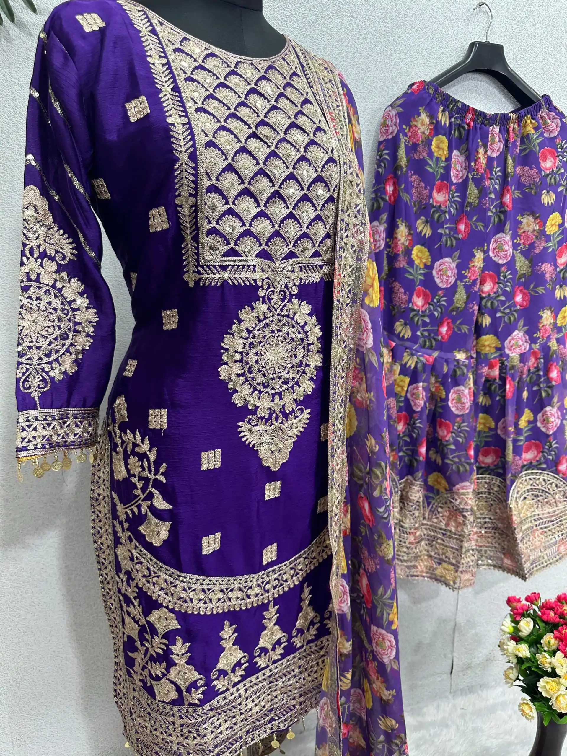 KF 1640 Violet Color Heavy Chinon Silk Sequins Work Salwar Suit Wedding, Party, Festive, Events Etc.  Expected Delivery 4-6 Working Days @2399/-Only | Salwar suit, Casual Suits, Creative suits, Designer Suits, Palazzo Suits, Party Wear Suits, Straight Suits
