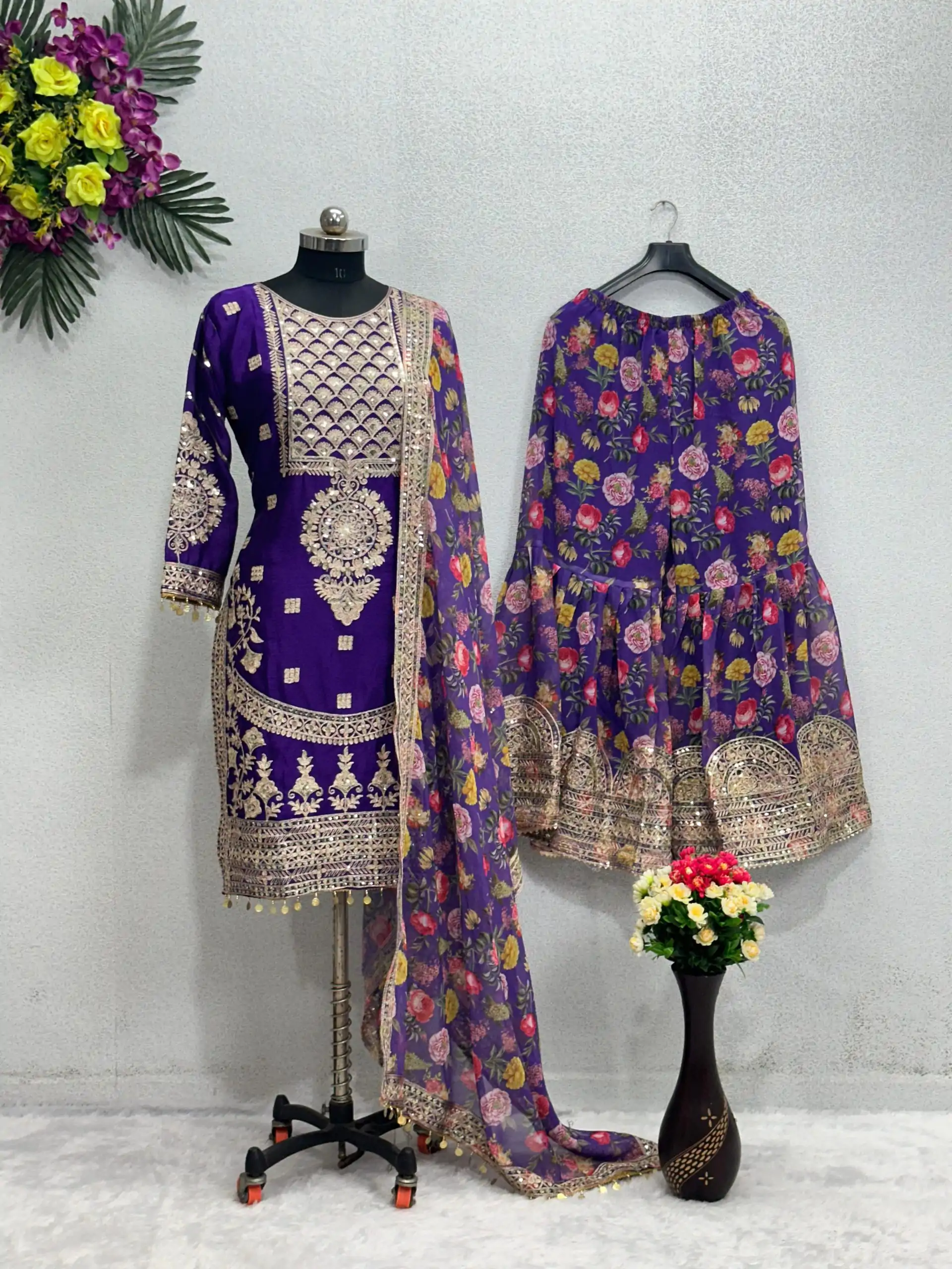 KF 1640 Violet Color Heavy Chinon Silk Sequins Work Salwar Suit Wedding, Party, Festive, Events Etc.  Expected Delivery 4-6 Working Days @2399/-Only | Salwar suit, Casual Suits, Creative suits, Designer Suits, Palazzo Suits, Party Wear Suits, Straight Suits