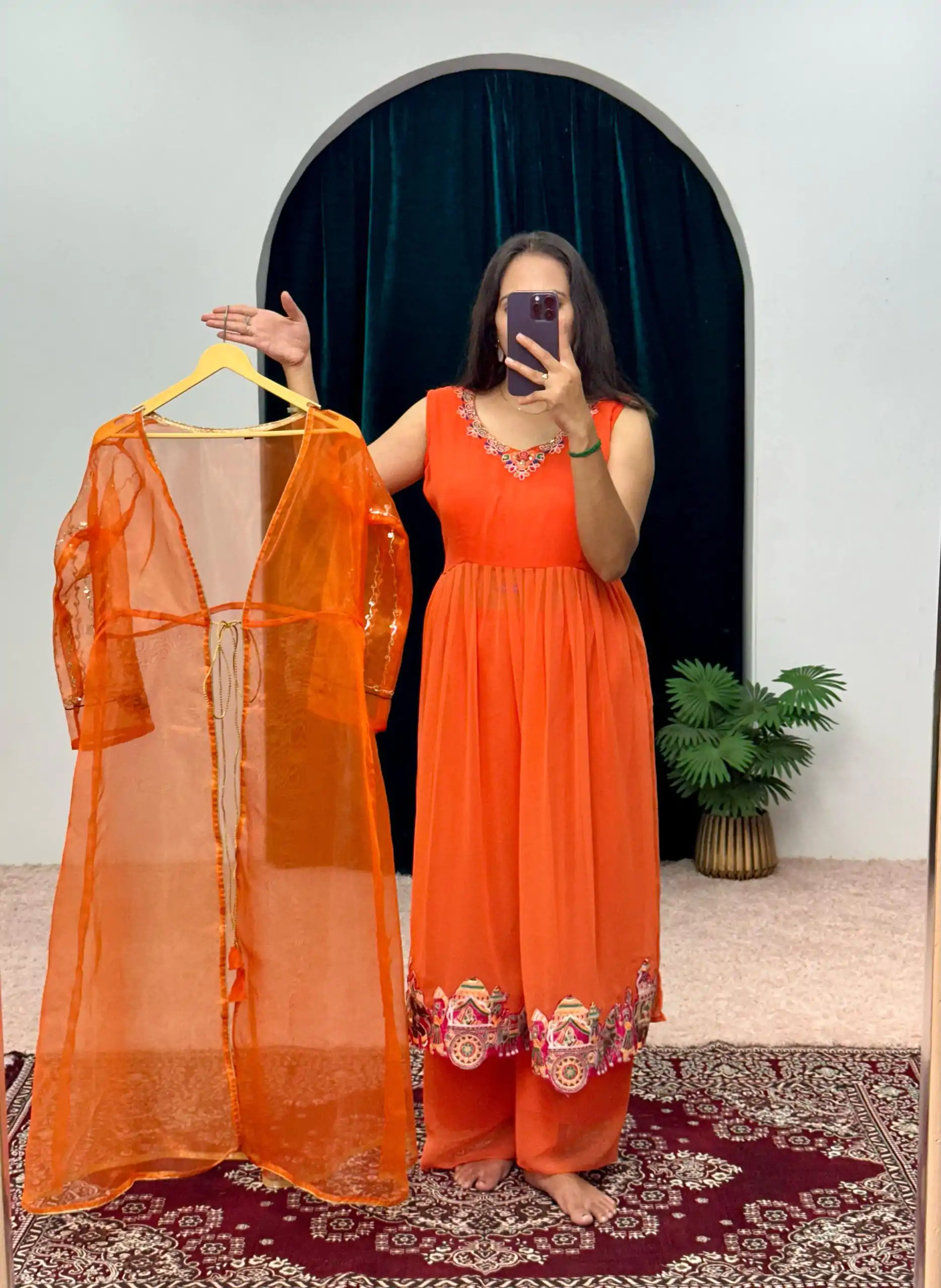 ST 1052 Orange Color Chine Stitched Less Work Salwar Suit Casual, Wedding, Party, Festive, Events Etc. Expected Delivery 4-6 Working Days @2099/- | Salwar suit, Casual Suits, Creative suits, Designer Suits, Palazzo Suits, Party Wear Suits, Patiala Suits, Straight Suits