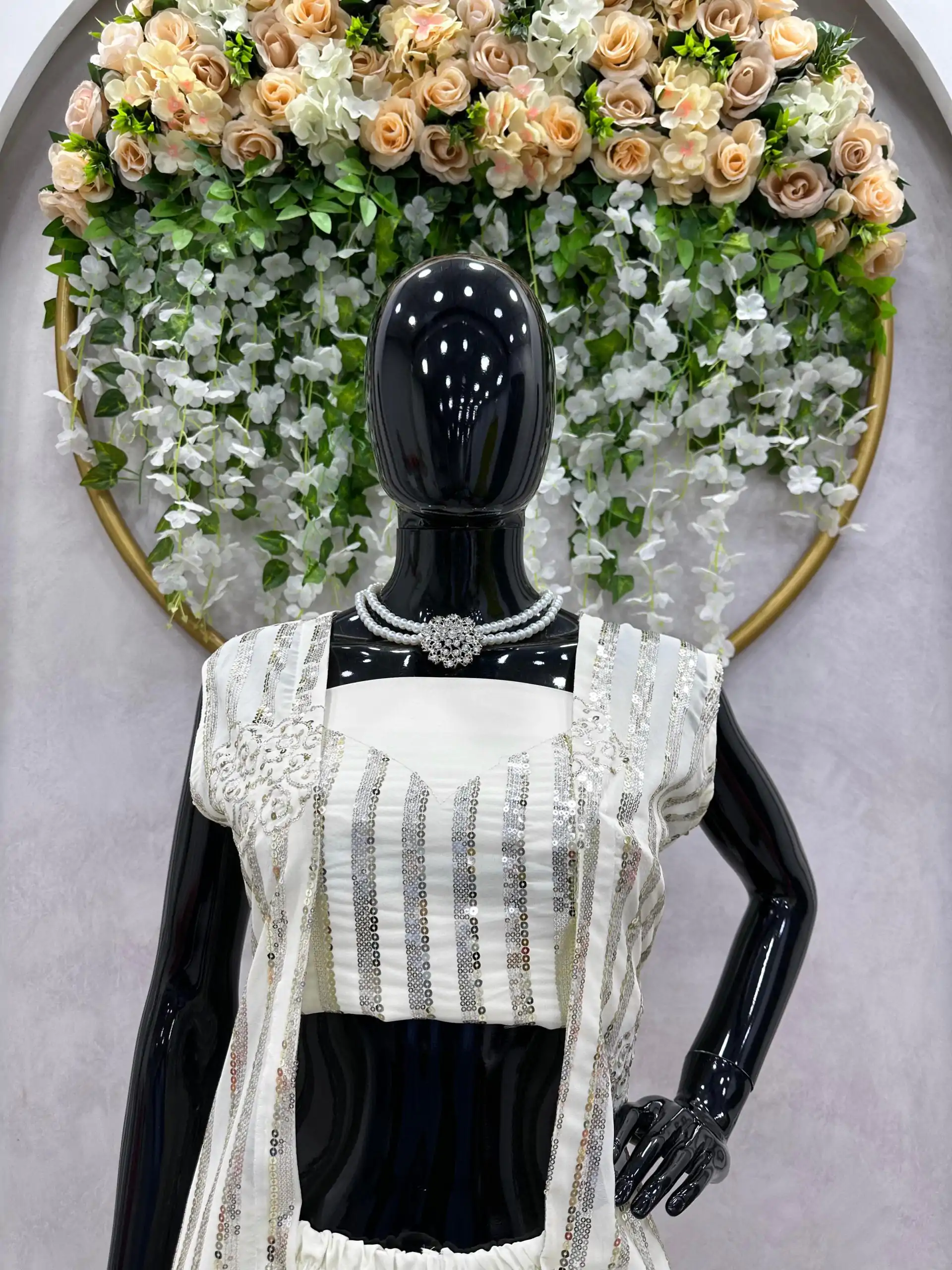 RTC 5717 White Color Foix Georgette Thread Sequence Work Salwar Suit Wedding, Party, Festive, Events Etc. Expected Delivery 4-6 Working Days @2199/- | Jump Suits, Salwar suit, Casual Suits, Creative suits, Designer Suits, Palazzo Suits, Party Wear Suits, Patiala Suits, Straight Suits