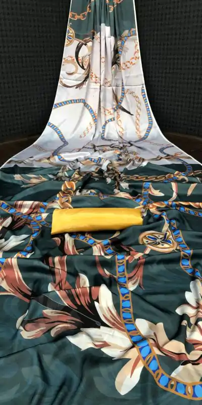 Veechis ANOKHI Dark Green Color Heavy Devsena Soft Silk Beautiful Digital Printed Saree Casual, Festive, Events. Expected Delivery 4-6 Working Days @1499 | Designer Sarees, Embroidered Sarees, Sarees, Bollywood Sarees, Creative Sarees, Modern Digital sarees, Party Wear Sarees