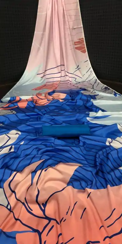 Veechis ANOKHI Royal Blue Color Heavy Devsena Soft Silk Beautiful Digital Printed Saree Casual, Party Festive, Events Expected Delivery 4-6 Working @1499 | Designer Sarees, Embroidered Sarees, Sarees, Bollywood Sarees, Creative Sarees, Modern Digital sarees, Party Wear Sarees