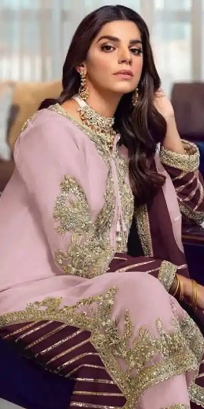 FC Pakistani 1019 Light Purple Georgette Embroidery Sequence Salwar Suit Wedding, Party, Festive events, Expected Delivery  4-6 Working Days @2099 | Casual Suits, Salwar suit, Creative suits, Designer Suits, Palazzo Suits, Party Wear Suits, Patiala Suits, Straight Suits