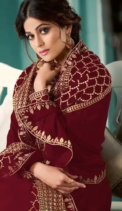 FC ASHIRWAD 8338 Maroon Color Georgette Embroidery Sequence Sharara Suit Wedding, Party, Festive Expected Delivery 4-6 Working Days @2549/- | Casual Suits, Jump Suits, Salwar suit, Creative suits, Designer Suits, Palazzo Suits, Party Wear Suits, Patiala Suits, Straight Suits