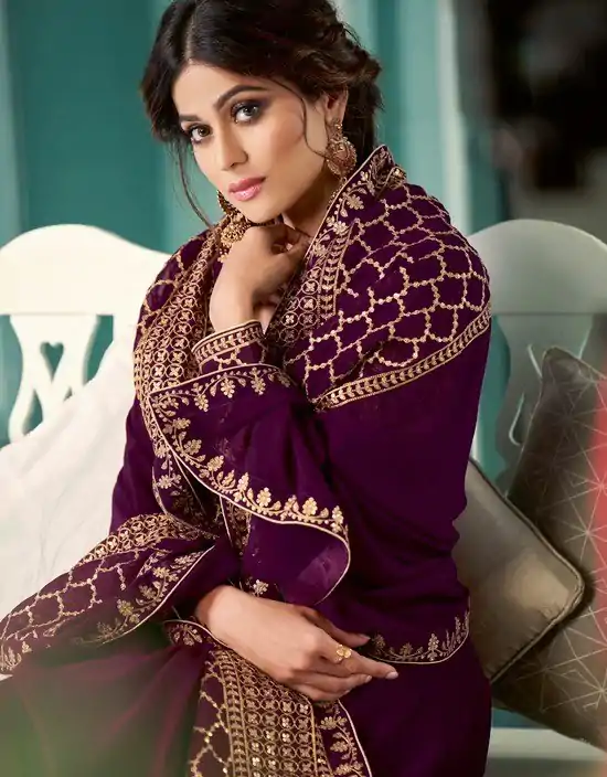FC ASHIRWAD 8338 Purple Color Georgette Embroidery Sequence Sharara Suit Wedding, Party, Festive Expected Delivery 4-6 Working Days  @2549/- | Casual Suits, Jump Suits, Salwar suit, Creative suits, Designer Suits, Palazzo Suits, Party Wear Suits, Patiala Suits, Straight Suits