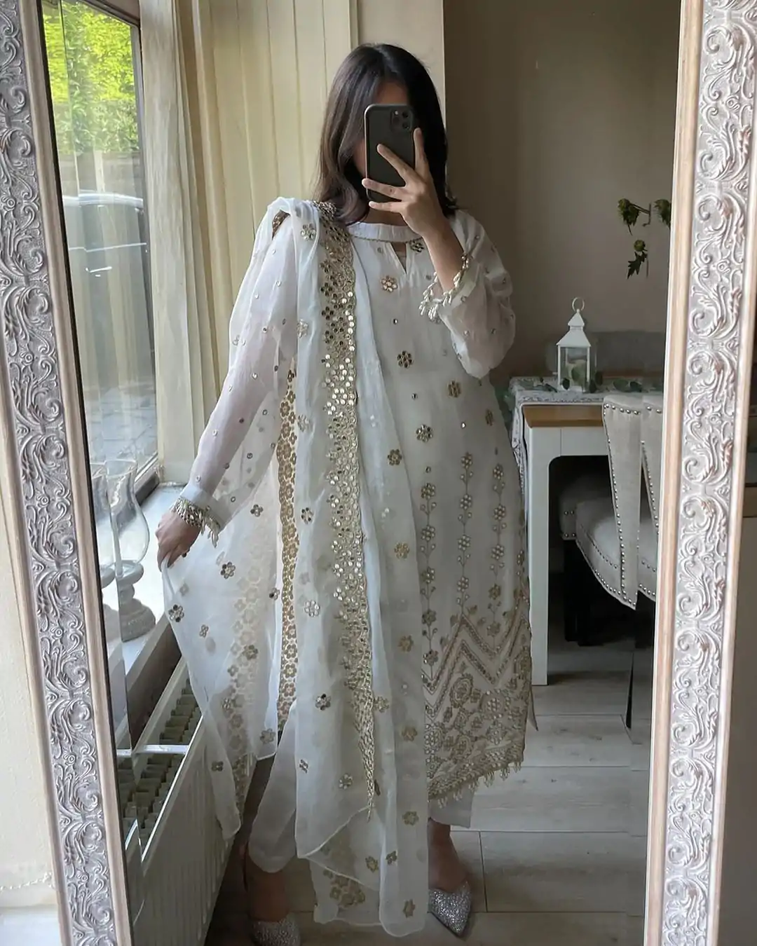 VLM 203 White Color Georgette Embroidery Sequence Salwar Suit Wedding, Party, Festive, Events Expected Delivery 4-6 Working Days @ 1999/- Only | Casual Suits, Salwar suit, Creative suits, Designer Suits, Party Wear Suits, Straight Suits