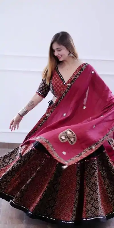 LG 599 Black Color Rayon Printed Silk Work Lehenga Choli Festive Party Wedding, Events etc. Delivery 4-6 Working Days @1849/- | Lehenga, Bollywood Lehenga, Creative Lehenga, Designer Lehenga, Embroidered Lehenga, Party Wear Lehenga