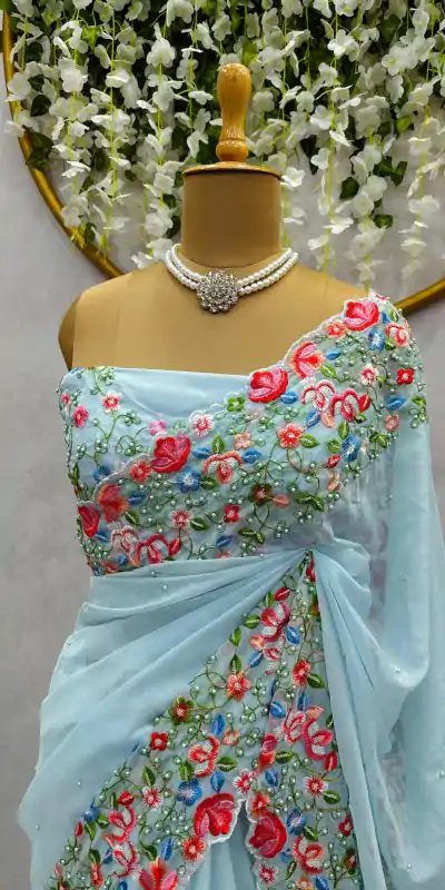 KD 479 Firozi Color Tabby Silk Thread Sequence Work Saree Casual, Party Wear, Wedding, Events Etc. Expected Delivery 4-6 Working Days @2399/- | Designer Sarees, Sarees, Bollywood Sarees, Creative Sarees, Embroidered Sarees, Ethnic Saree, Modern Digital sarees, Party Wear Sarees