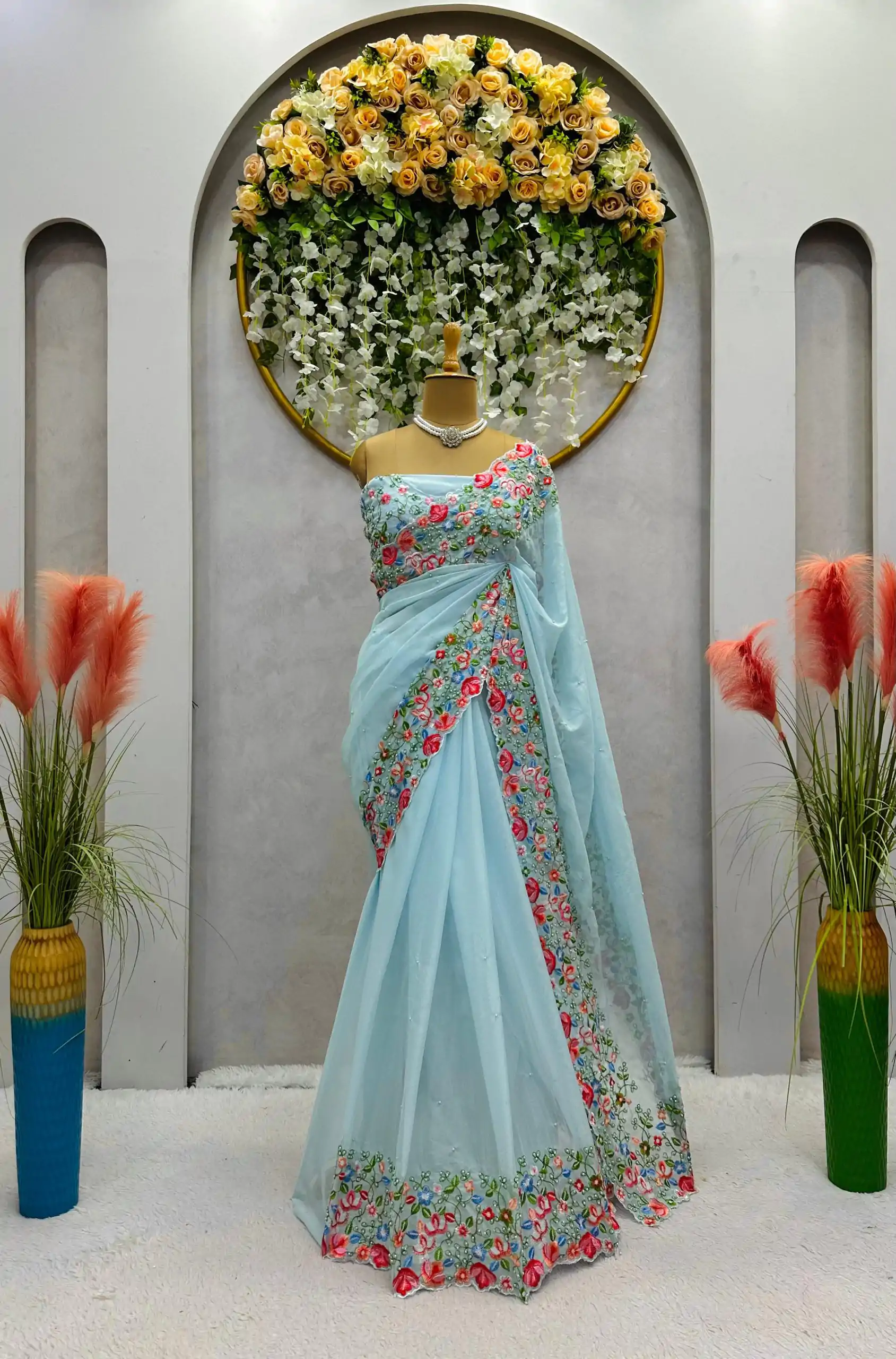 KD 479 Firozi Color Tabby Silk Thread Sequence Work Saree Casual, Party Wear, Wedding, Events Etc. Expected Delivery 4-6 Working Days @2399/- | Designer Sarees, Sarees, Bollywood Sarees, Creative Sarees, Embroidered Sarees, Ethnic Saree, Modern Digital sarees, Party Wear Sarees