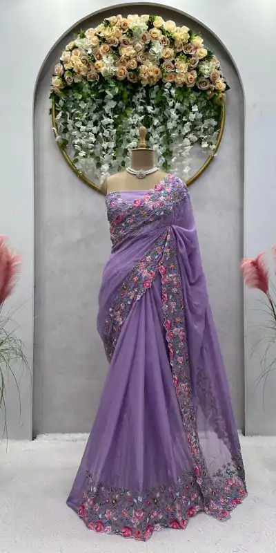 KD 479 Violet Color Tabby Silk Thread Sequence Work Saree Casual, Party Wear, Wedding, Events Etc. Expected Delivery 4-6 Working Days @2399/- | Designer Sarees, Sarees, Bollywood Sarees, Creative Sarees, Embroidered Sarees, Ethnic Saree, Modern Digital sarees, Party Wear Sarees