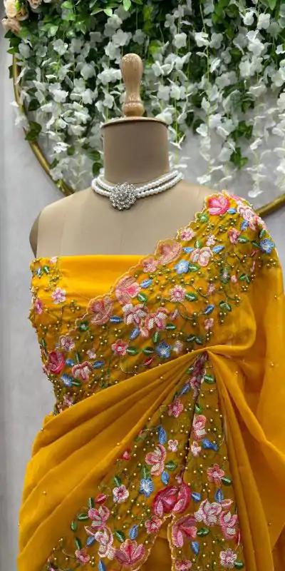 KD 479 Yellow Color Tabby Silk Thread Sequence Work Saree Casual, Party Wear, Wedding, Events Etc. Expected Delivery 4-6 Working Days @2399/- | Designer Sarees, Sarees, Bollywood Sarees, Creative Sarees, Embroidered Sarees, Ethnic Saree, Modern Digital sarees, Party Wear Sarees