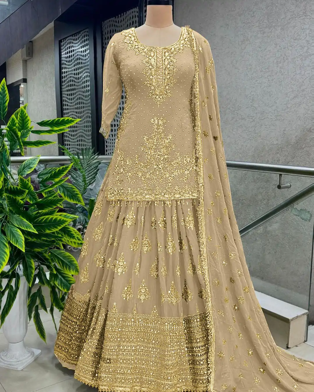 NSR 806 Gold Color Pure Chinnon Silk Embroidery Lehenga Choli Casual, Party Festive, Events Etc. Expected Delivery 4-6 Working Days @2199/- | Lehenga, Bollywood Lehenga, Creative Lehenga, Designer Lehenga, Embroidered Lehenga, Party Wear Lehenga, Straight Suits