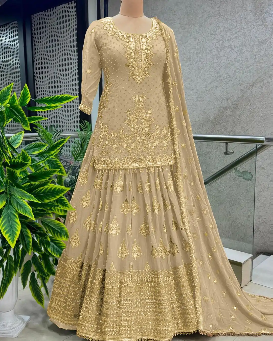 NSR 806 Gold Color Pure Chinnon Silk Embroidery Lehenga Choli Casual, Party Festive, Events Etc. Expected Delivery 4-6 Working Days @2199/- | Lehenga, Bollywood Lehenga, Creative Lehenga, Designer Lehenga, Embroidered Lehenga, Party Wear Lehenga, Straight Suits