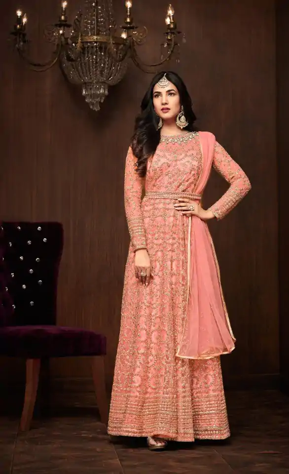 FC Maisha 1103 Light Orange Color Vaishnavi Net Embroidery Sharara Suit Wedding, Party, Festive Expected Delivery 4-6 Working Days @2599/- | Casual Suits, Jump Suits, Salwar suit, Creative suits, Designer Suits, Palazzo Suits, Party Wear Suits, Patiala Suits, Straight Suits