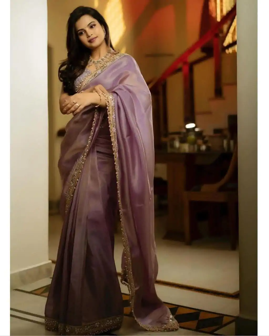 BT 3106 Purple Color Silver Tissue Silk Embroidery Sequence Saree Casual, Party Wear, Traditional Wear, Wedding Wear, Events Etc.@1999/- | Designer Sarees, Sarees, Bollywood Sarees, Creative Sarees, Ethnic Saree, Modern Digital sarees, Party Wear Sarees