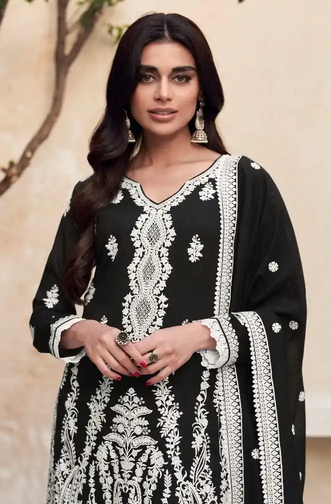FC ASHIRWAD 79791 Black Color Heavy Vichitra Embroidery Sharara Suit Wedding, Party, Festive Expected Delivery 4-6 Working Days  @2599/- | Casual Suits, Jump Suits, Salwar suit, Creative suits, Designer Suits, Palazzo Suits, Party Wear Suits, Patiala Suits, Straight Suits