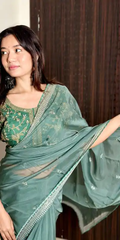 AC MAGIC CIRCLE Blue Color Pure Soft Organza Embroidery Zari Saree Casual, Wedding, Festive, Events Expected Delivery 4-6 Working Days @2099/- | Designer Sarees, Embroidered Sarees, Sarees, Bollywood Sarees, Creative Sarees, Ethnic Saree, Modern Digital sarees, Party Wear Sarees