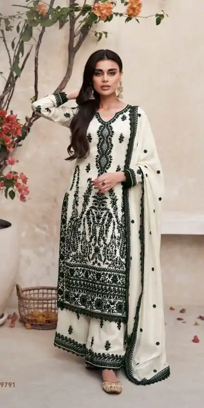 FC ASHIRWAD 79791 White Color Heavy Vichitra Embroidery Sharara Suit Wedding, Party, Festive Expected Delivery 4-6 Working Days @2599/- | Casual Suits, Jump Suits, Salwar suit, Creative suits, Designer Suits, Palazzo Suits, Party Wear Suits, Patiala Suits, Straight Suits