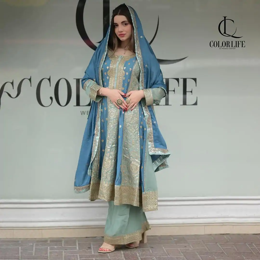 KF 1649 Firozi Color Georgette Sequences Embroidered Salwar Suit Wedding, Party, Festive, Events Etc.  Expected Delivery 4-6 Working Days @2999/-Only | Casual Suits, Salwar suit, Creative suits, Designer Suits, Palazzo Suits, Party Wear Suits, Straight Suits