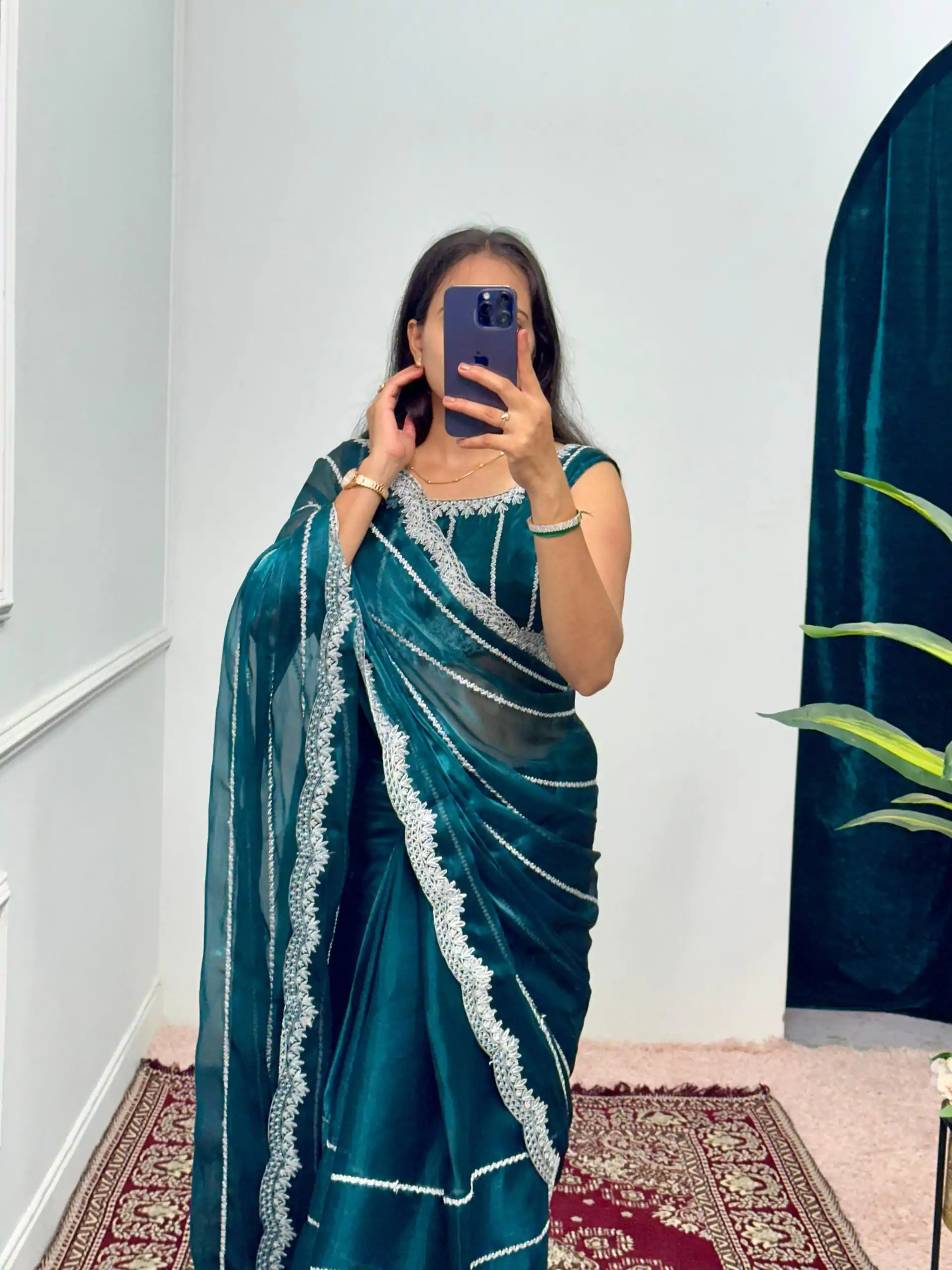 ST 476 Peacock Blue Color Burbary Blooming Embroidery Zari Saree Casual, Wedding, Party, Festive, Events Etc. Expected Delivery 4-6 Working Days @1899/- | Designer Sarees, Embroidered Sarees, Sarees, Bollywood Sarees, Creative Sarees, Ethnic Saree, Modern Digital sarees, Party Wear Sarees