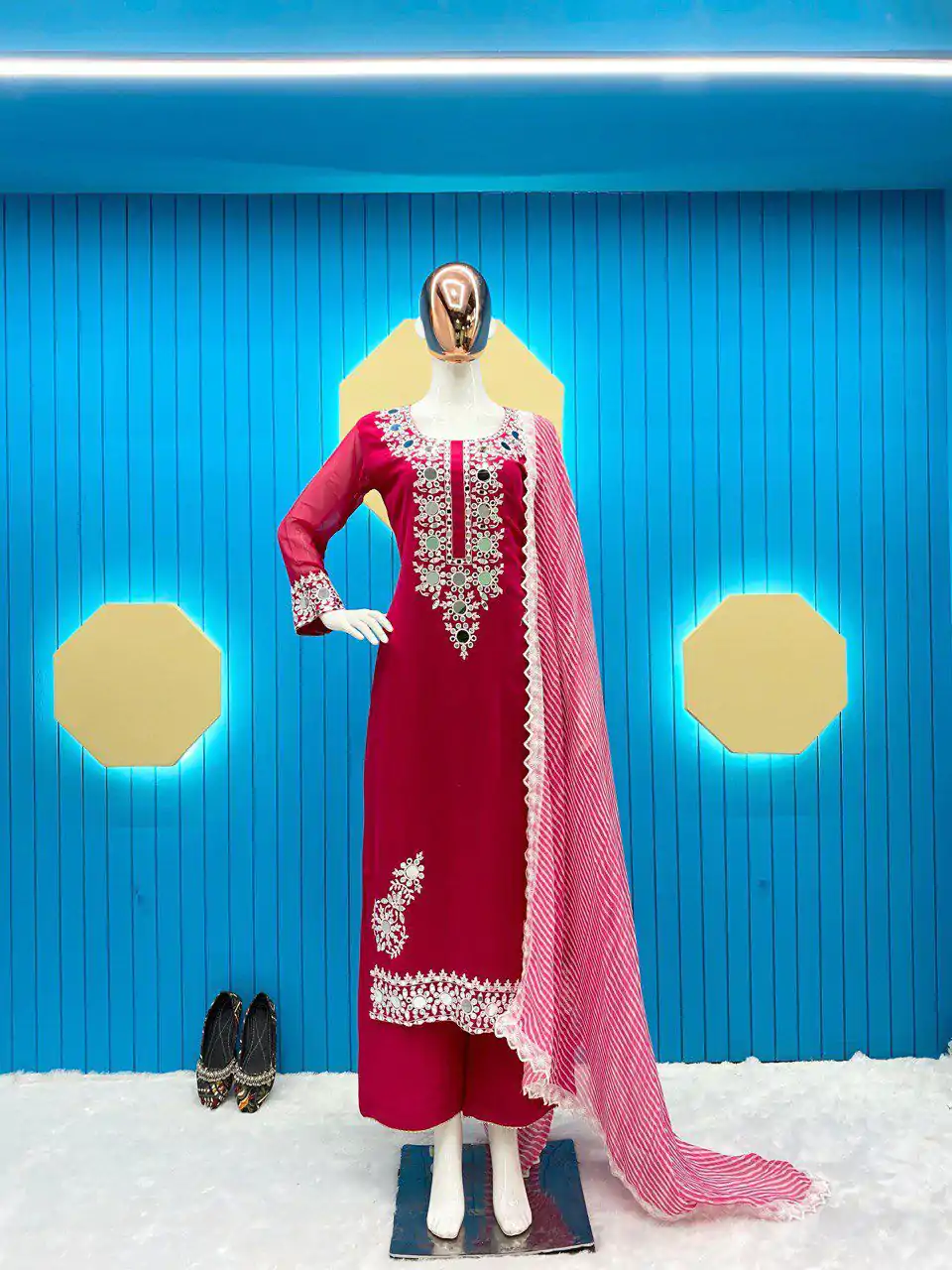 LG 1763 Pink color Georgette Embroidery Mirror Work Salwar Suit Casual, Wedding, Party, Festive, Events . Expected Delivery  4-6 Working Days @1899/- | Casual Suits, Salwar suit, Creative suits, Designer Suits, Palazzo Suits, Party Wear Suits, Patiala Suits, Straight Suits