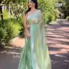 DF Burberry Pista Green Color Burberry Silk Diamond Sequins Saree Casual, Party Wear, Wedding, Events Etc Delivery Expected.4-6 Working Days 1899/- | Designer Sarees, Embroidered Sarees, Sarees, Bollywood Sarees, Creative Sarees, Ethnic Saree, Modern Digital sarees, Party Wear Sarees