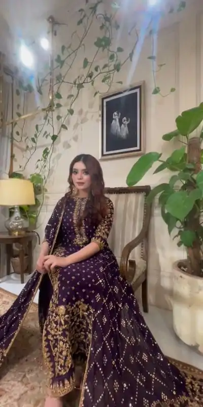 BE 240 Purple Color Georgette Sequence Embroidery Salwar Suit Wedding, Party, Festive, Events Etc. Expected Delivery 4-6 Working Days @2399/- | Casual Suits, Jump Suits, Salwar suit, Creative suits, Designer Suits, Palazzo Suits, Party Wear Suits, Patiala Suits, Straight Suits