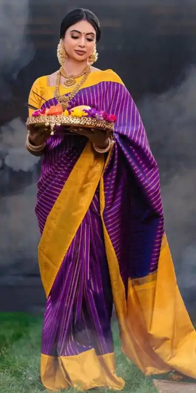 DDF POOJA Rebecca Purple Color Soft Lichi Silk Ordinary Design Rich Pallu Saree Casual, Party Wear, Events, Festivals Expected Delivery 4-6 Working @1499 | Designer Sarees, Embroidered Sarees, Sarees, Bollywood Sarees, Creative Sarees, Ethnic Saree, Modern Digital sarees, Party Wear Sarees