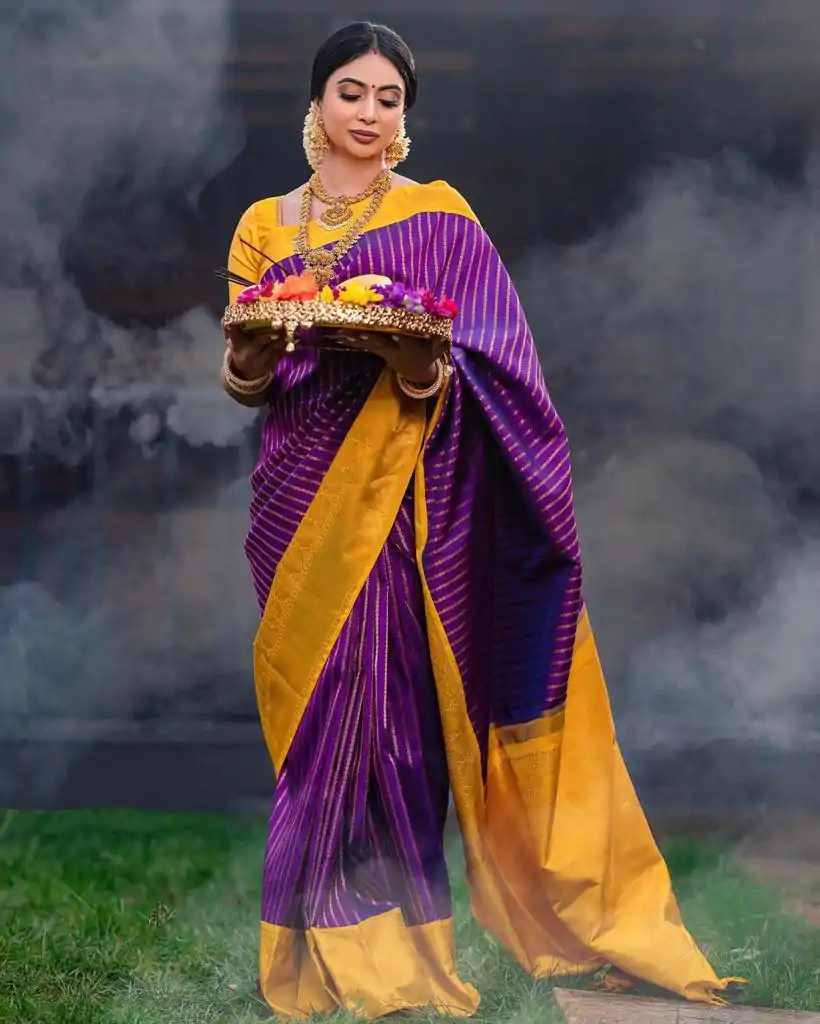 DDF POOJA Rebecca Purple Color Soft Lichi Silk Ordinary Design Rich Pallu Saree Casual, Party Wear, Events, Festivals Expected Delivery 4-6 Working @1499 | Designer Sarees, Embroidered Sarees, Sarees, Bollywood Sarees, Creative Sarees, Ethnic Saree, Modern Digital sarees, Party Wear Sarees
