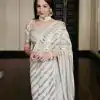 DF 3377 White Color Georgette Embroidery Sequins Saree Casual, Party Wear, Wedding, Events Etc Delivery Expected.4-6 Working Days 1799/- | Designer Sarees, Embroidered Sarees, Sarees, Bollywood Sarees, Creative Sarees, Ethnic Saree, Modern Digital sarees, Party Wear Sarees